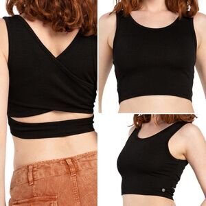 Roxy Good Keepsake Crop Top ~ soft stretchy knit fabric ~ crop top fitted ~ XS